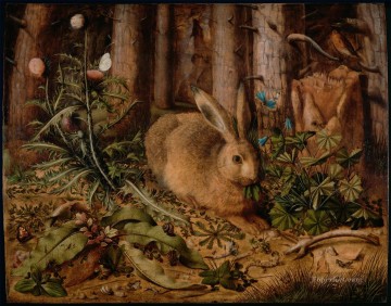  hans peintre - Hans Hoffmann Un lièvre dans la forêt
